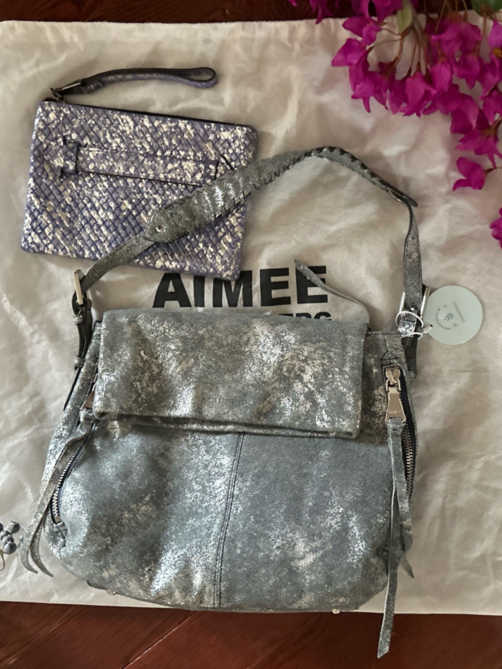 Two Amy Kastenberg bags, genuine, leather Suede Bali Hobo Bag